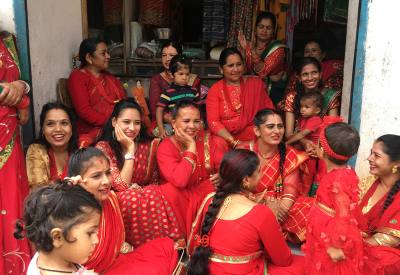 Women's get together and enjoy by singing they express their sorrow and Happiness.