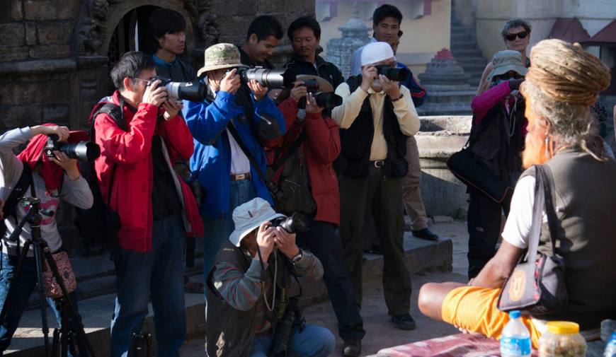 Holey Man in Pashupatinath Temple