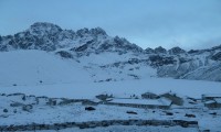 Gokyo lake in the winter time