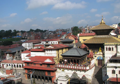 Arrival at Tribhuvan International Airport in Kathmandu (1,350m/4,428ft).