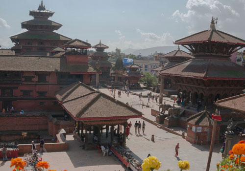 Arrival in Kathmandu airport (1,350 m).